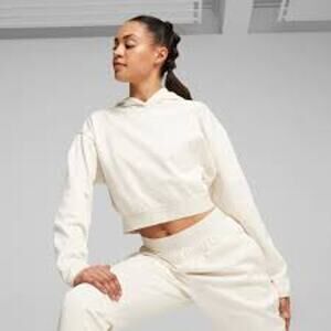 PUMA Strong Power Fleece Women's Cropped Hoodie Size Small (B90129)